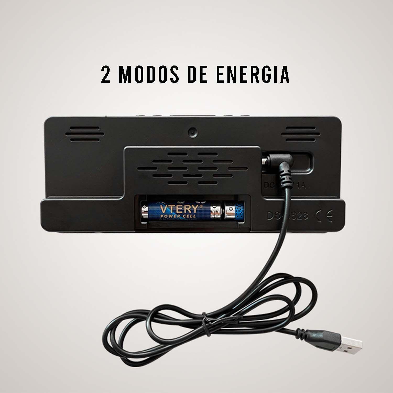 Reloj Despertador LED Multifuncional, Dormitorio-5