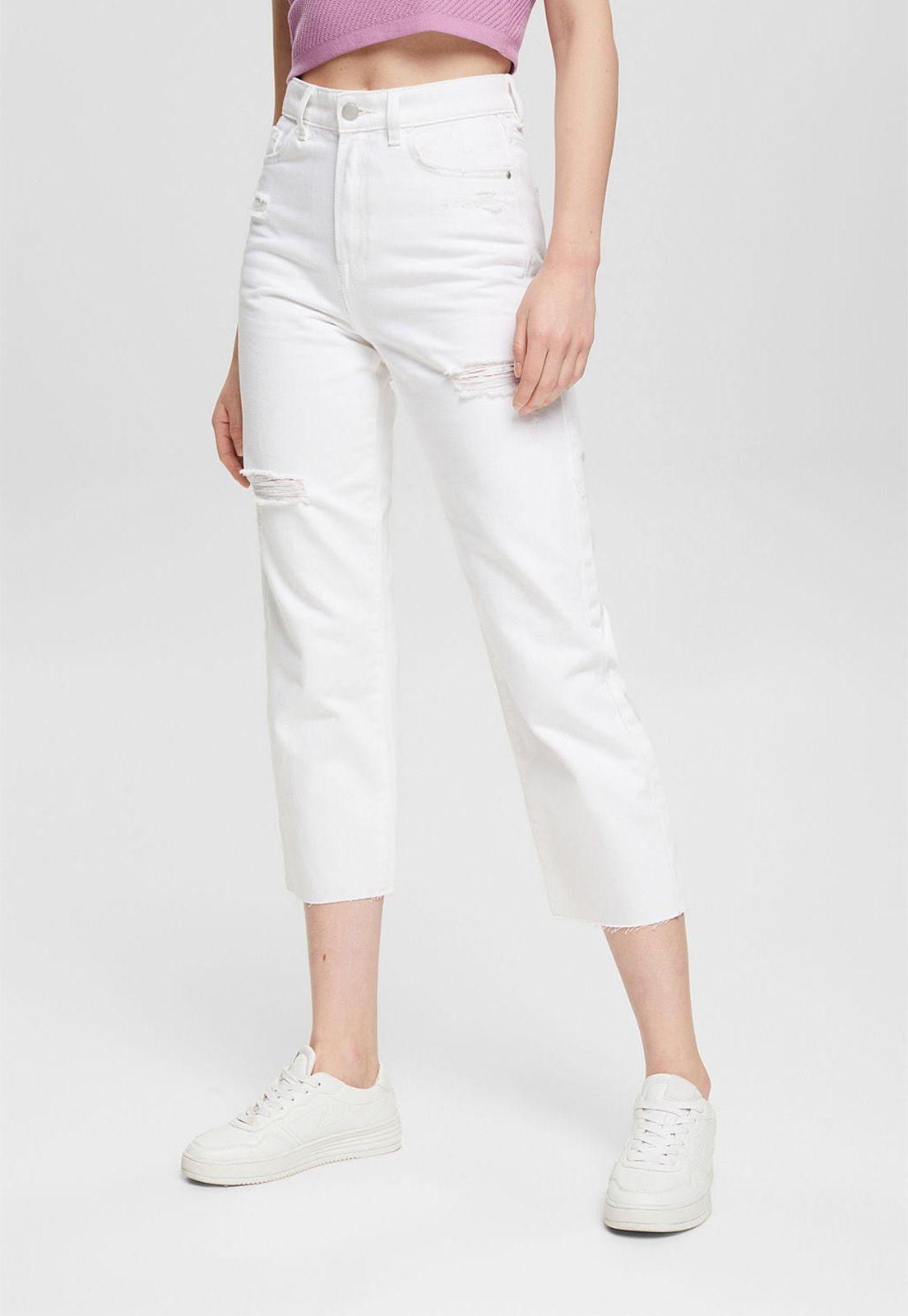 Jeans Estilo Dad Con Efecto Desgastado Esprit-0