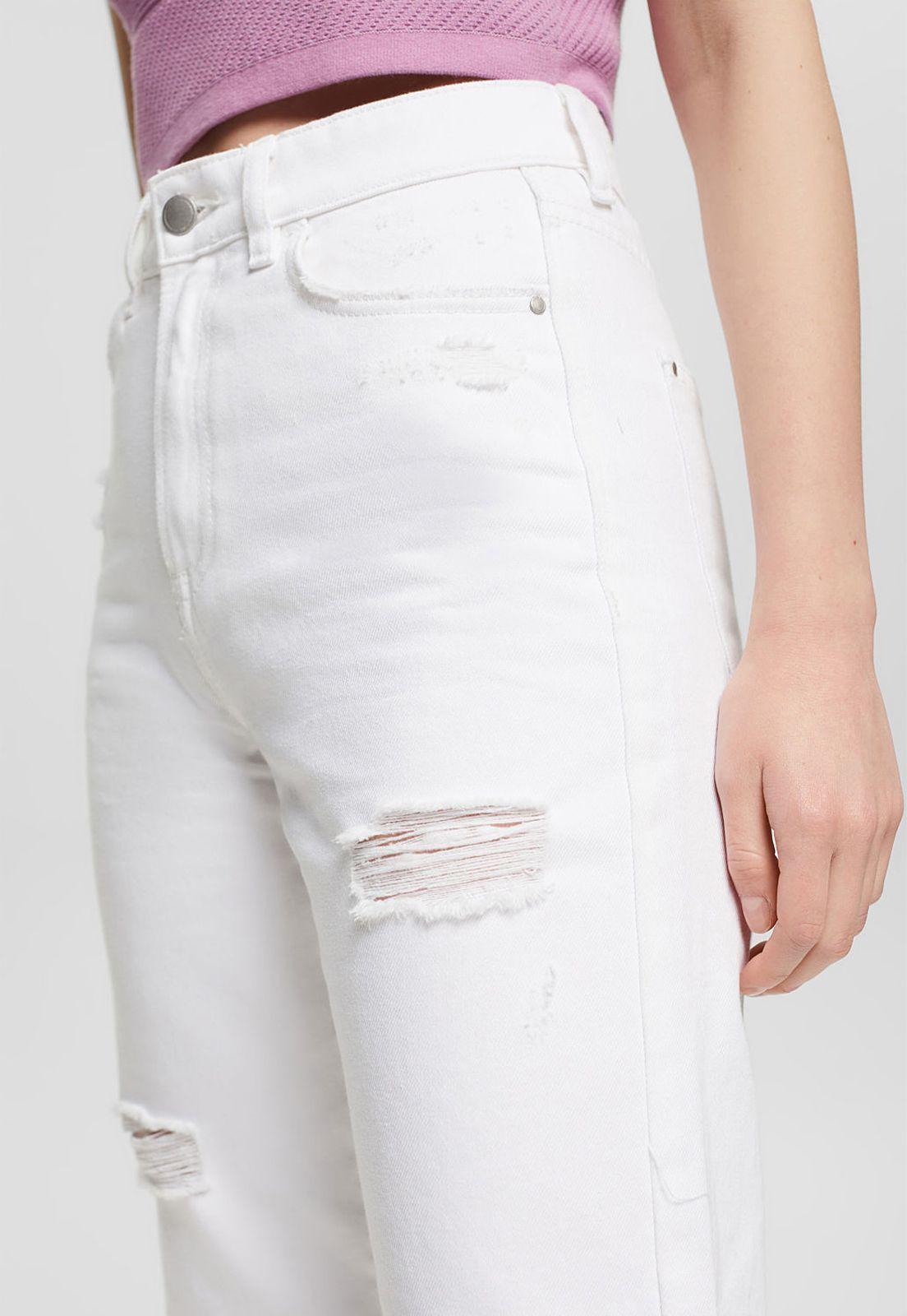 Jeans Estilo Dad Con Efecto Desgastado Esprit-2