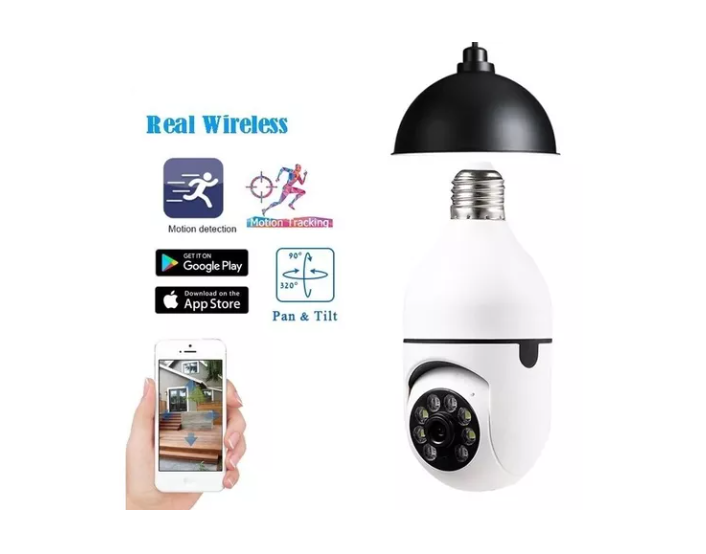 Ampolleta Panoramica Camara Seguridad Wifi 1.3 M 360°-3