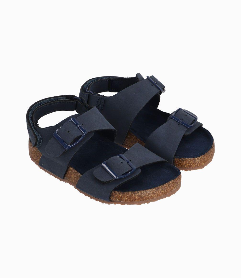Sandalia Con Suela De Corcho Bebé Niño Azul Marino 4 Kids-0
