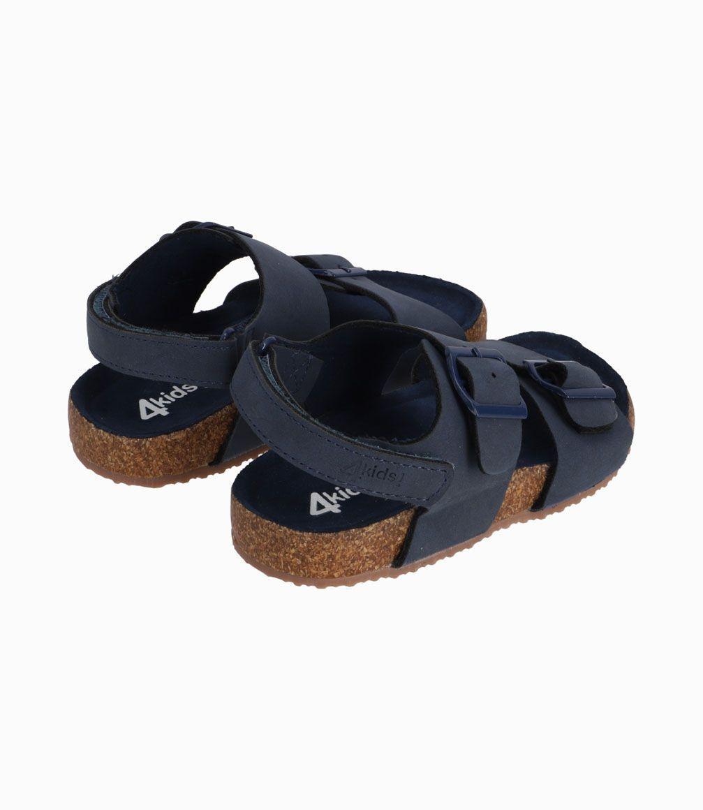 Sandalia Con Suela De Corcho Bebé Niño Azul Marino 4 Kids-2