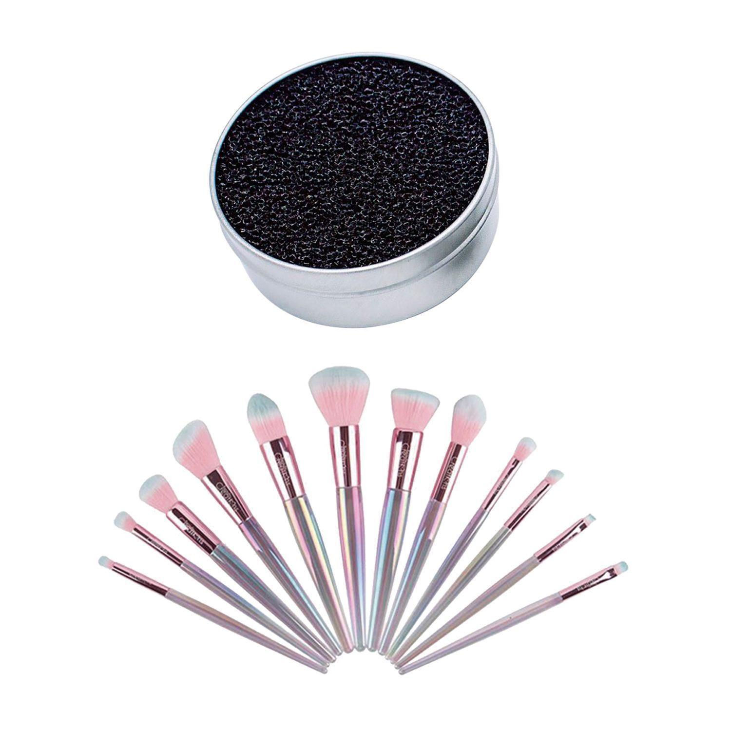 Pack Limpiador y mantenedor de Brochas de Maquillaje Prolux + Set 12 Brochas Holo Fun y Estuche de Beauty Creations-0
