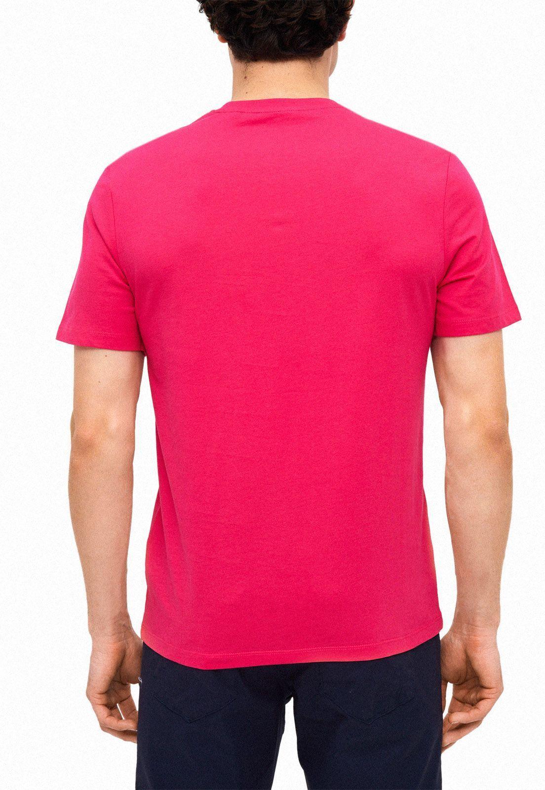Polera fucsia estampada logo-2