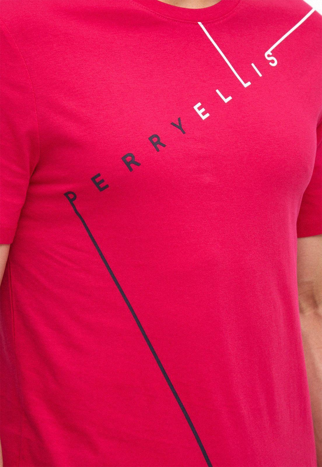 Polera fucsia estampada logo-1