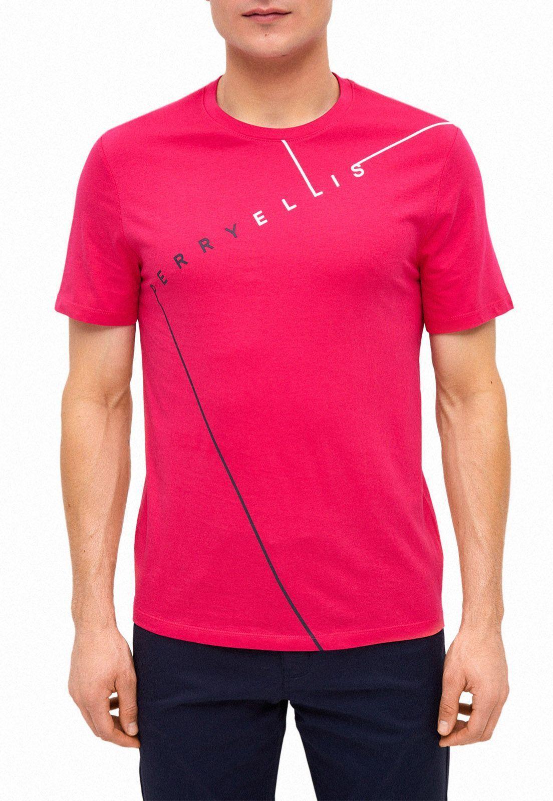 Polera fucsia estampada logo-0