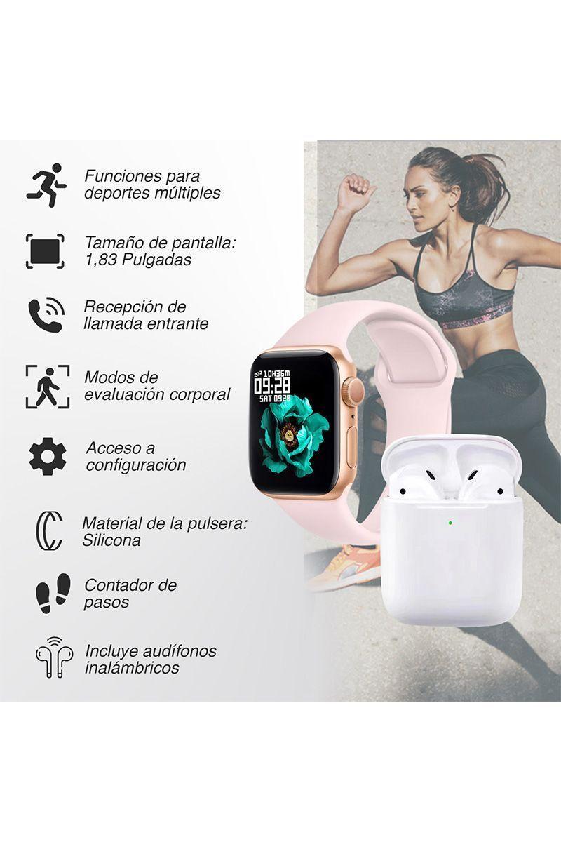Smartwatch I7 Pro con Earphones Rosado-1