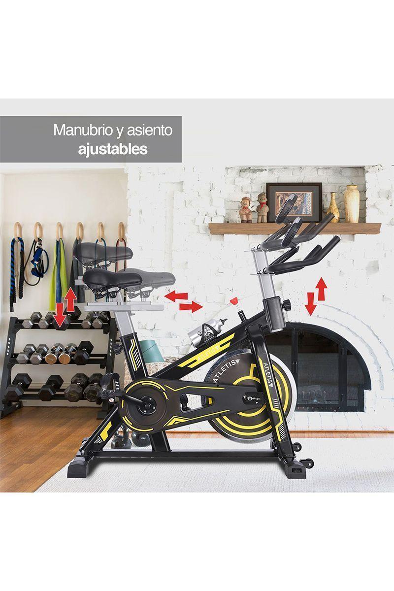 Bicicleta Spinning Pro II con Monitor LCD Negro-4