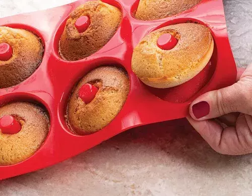 Pack X2 Moldes De Silicona Donas Moldes Donuts Molde Dona 6 ROJO-3