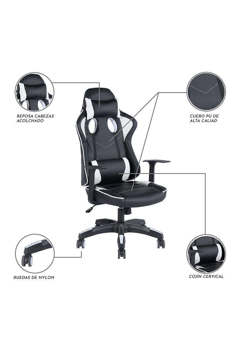 Silla Gamer Vendetta Blanco-3