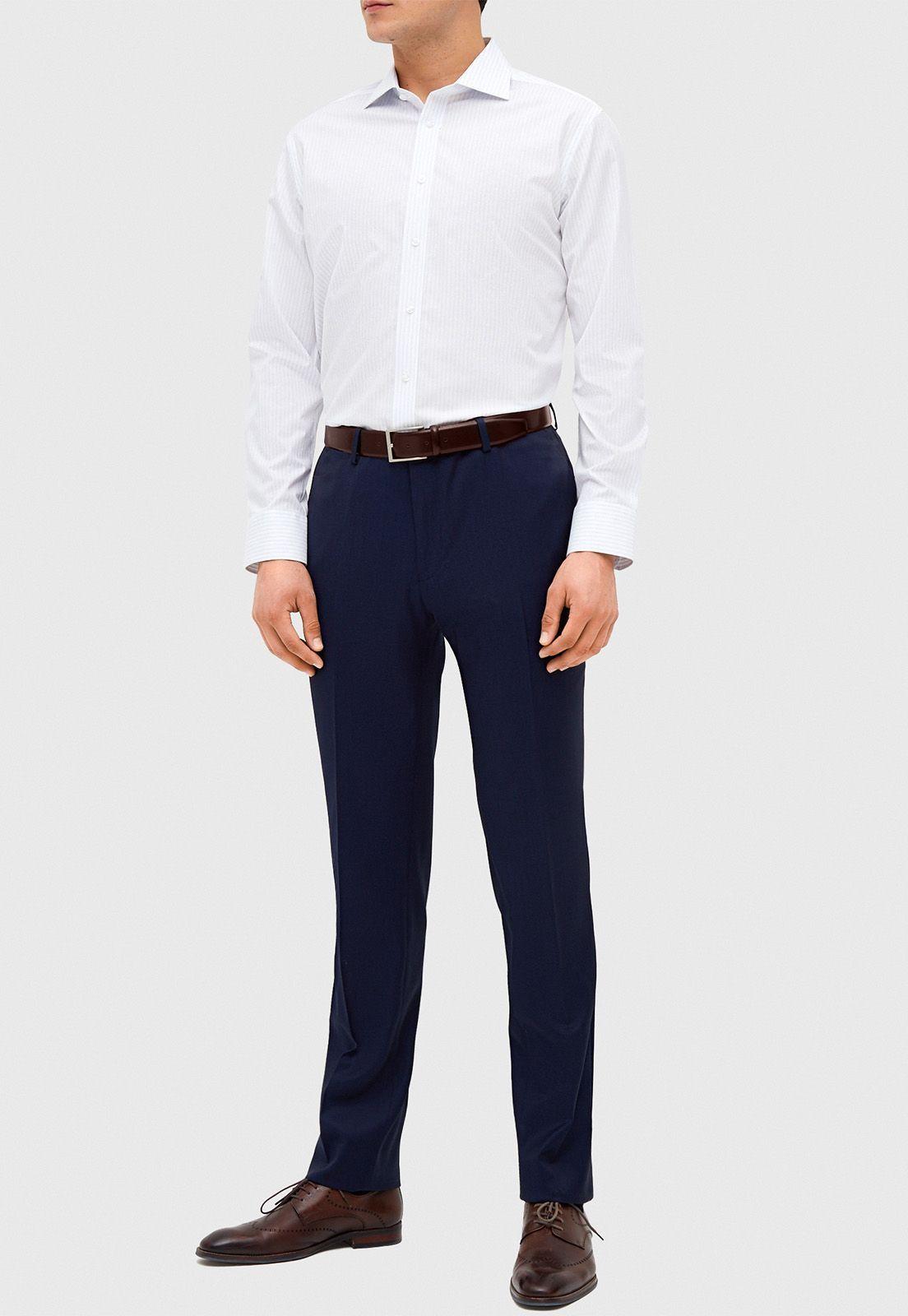 Camisa Travel blanco/celeste Casual-3