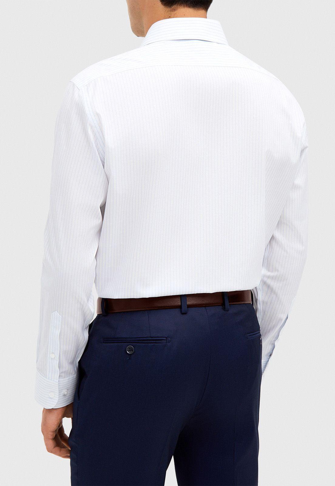 Camisa Travel blanco/celeste Casual-1