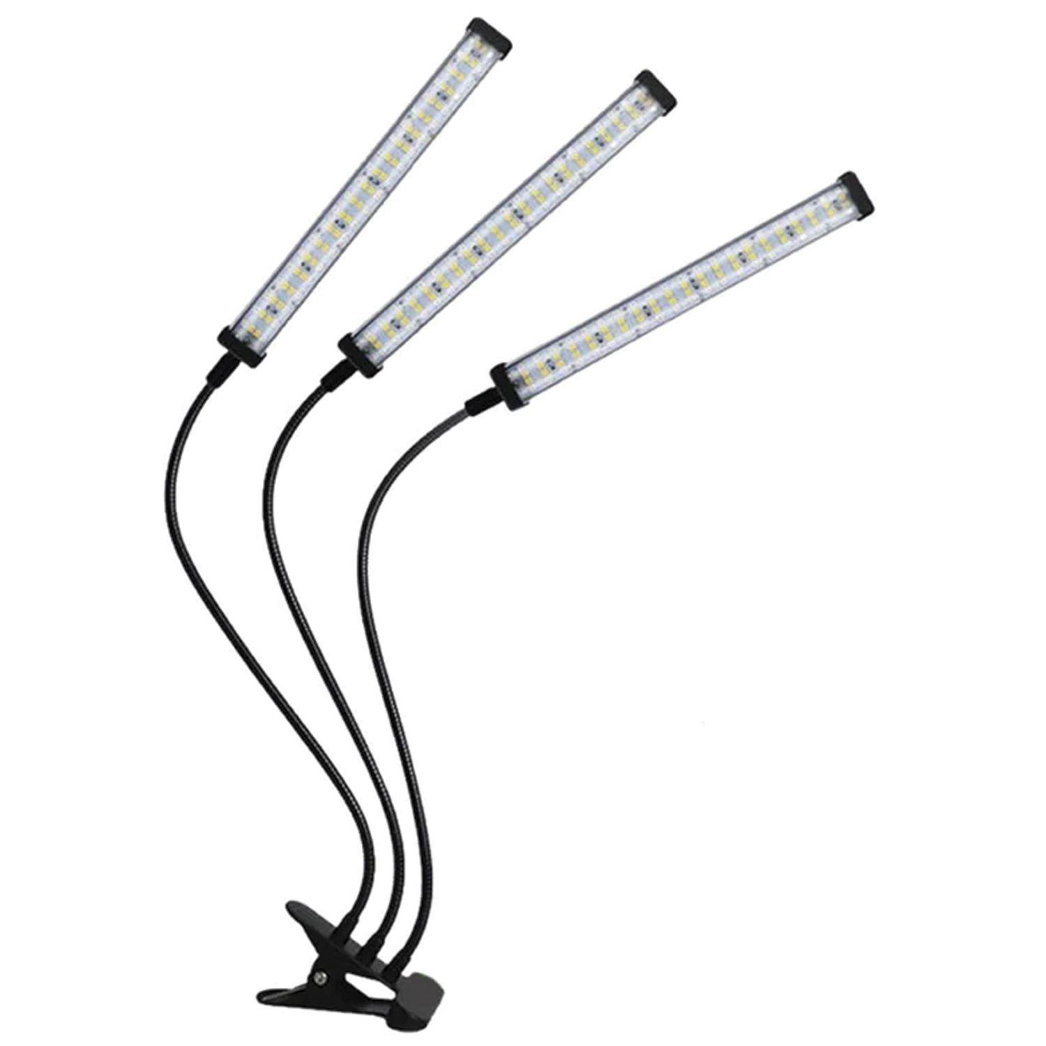 Luz LED Para Auto Cultivo Indoor Ajustable 3 Cabezales-0