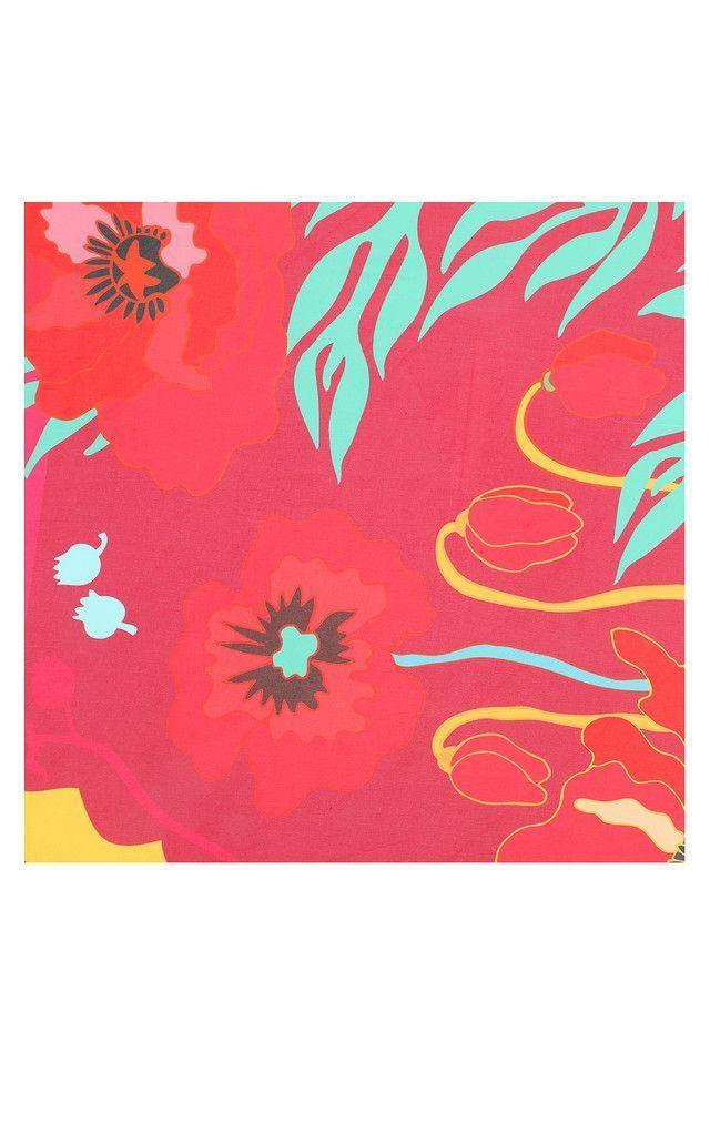 Pañuelo Bandana Burdeo Orchid Folk Cherry  Humana-1