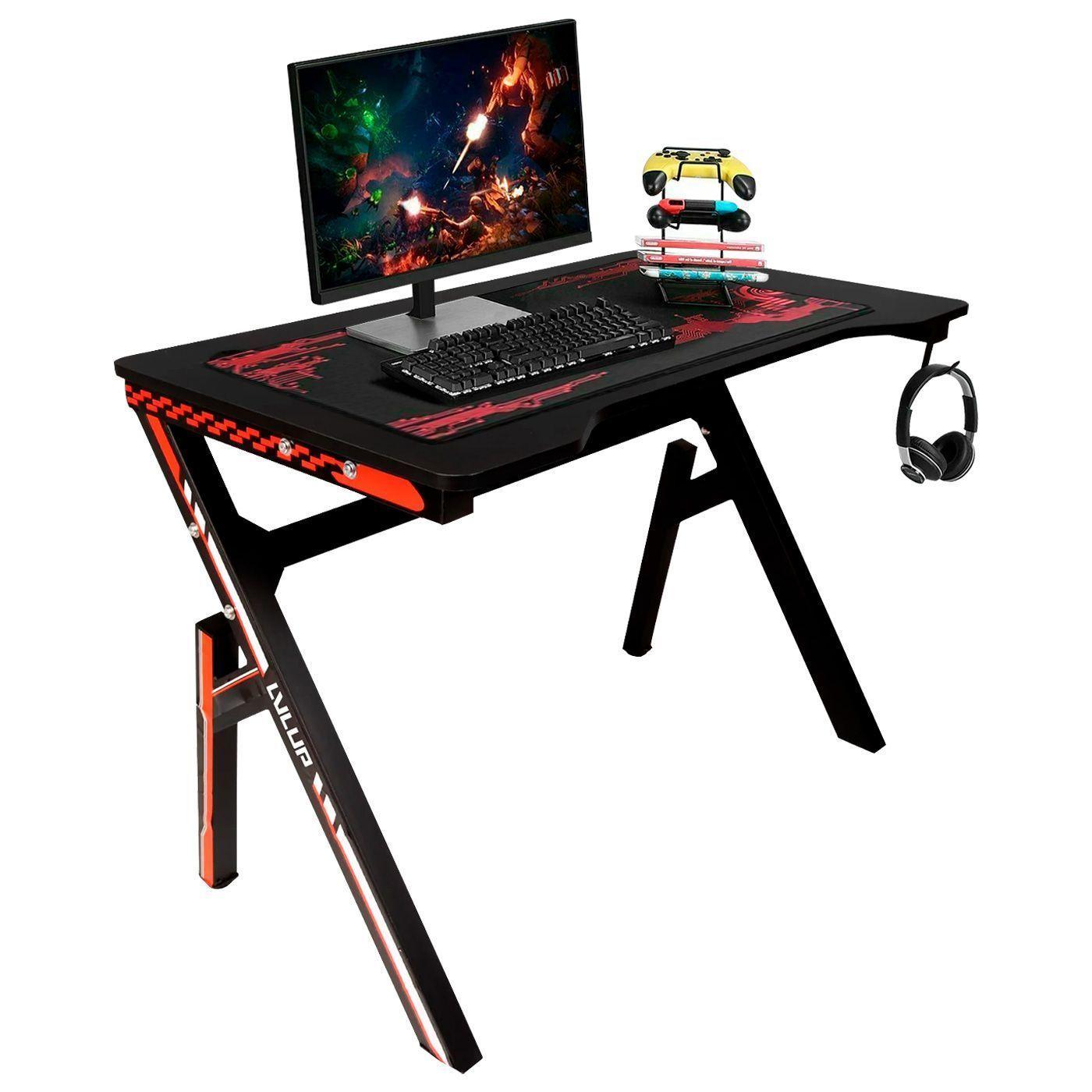 Escritorio Gamer Y Oficina Kobra Con Soporte Para Audífonos-0