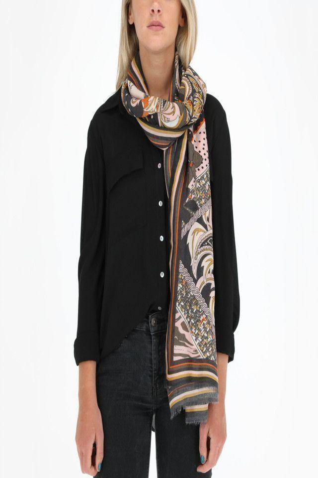 Pañuelo Floral Azul Multicolor i-D-0