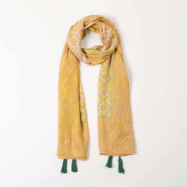Pañuelo Estampado Amarillo Wave Humana-0