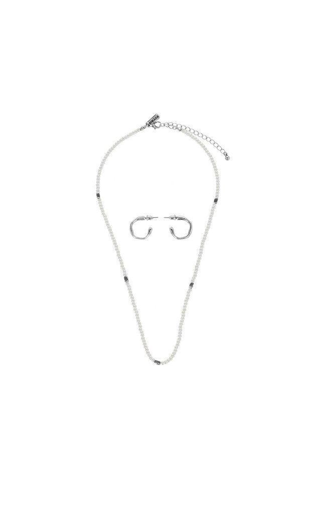 Set Collar Eagle Plateado Humana-0