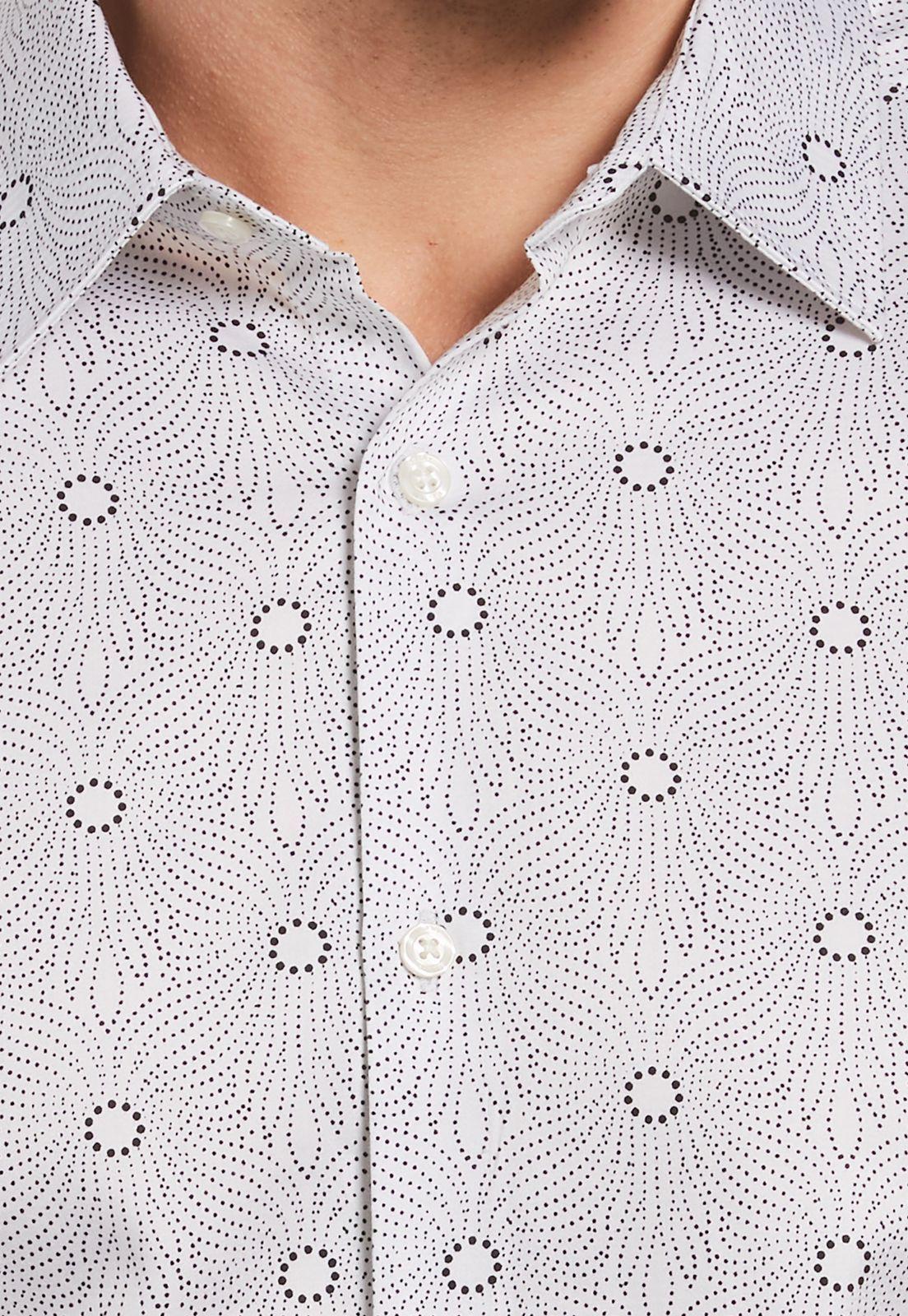 Camisa estampada blanca algodón-2