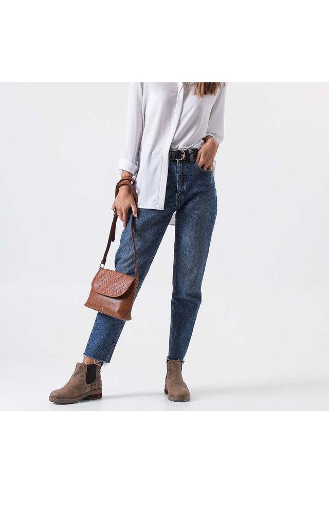 Cartera Cruzada Café Trama i-D-3