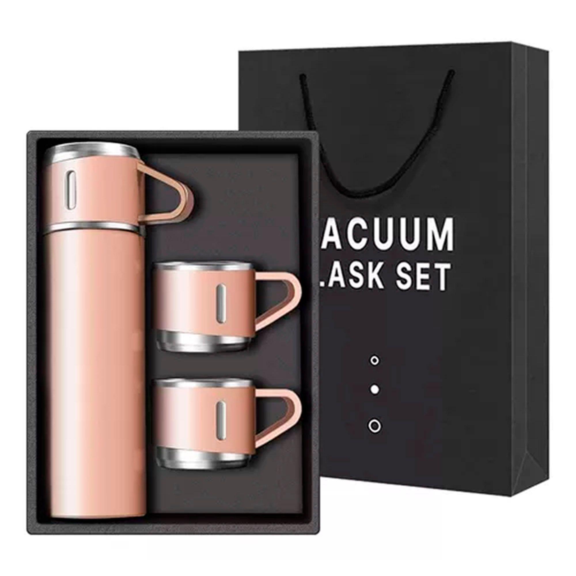 Set Termo Caliente Frio Termo Acero Inox + 3 Tazas 500 Ml-0