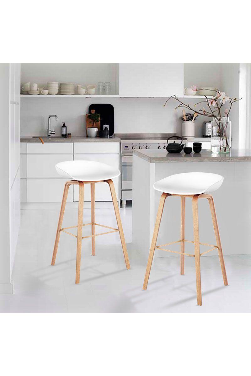 Pack 2 Pisos Bar Taburete Estilo Nórdico-1