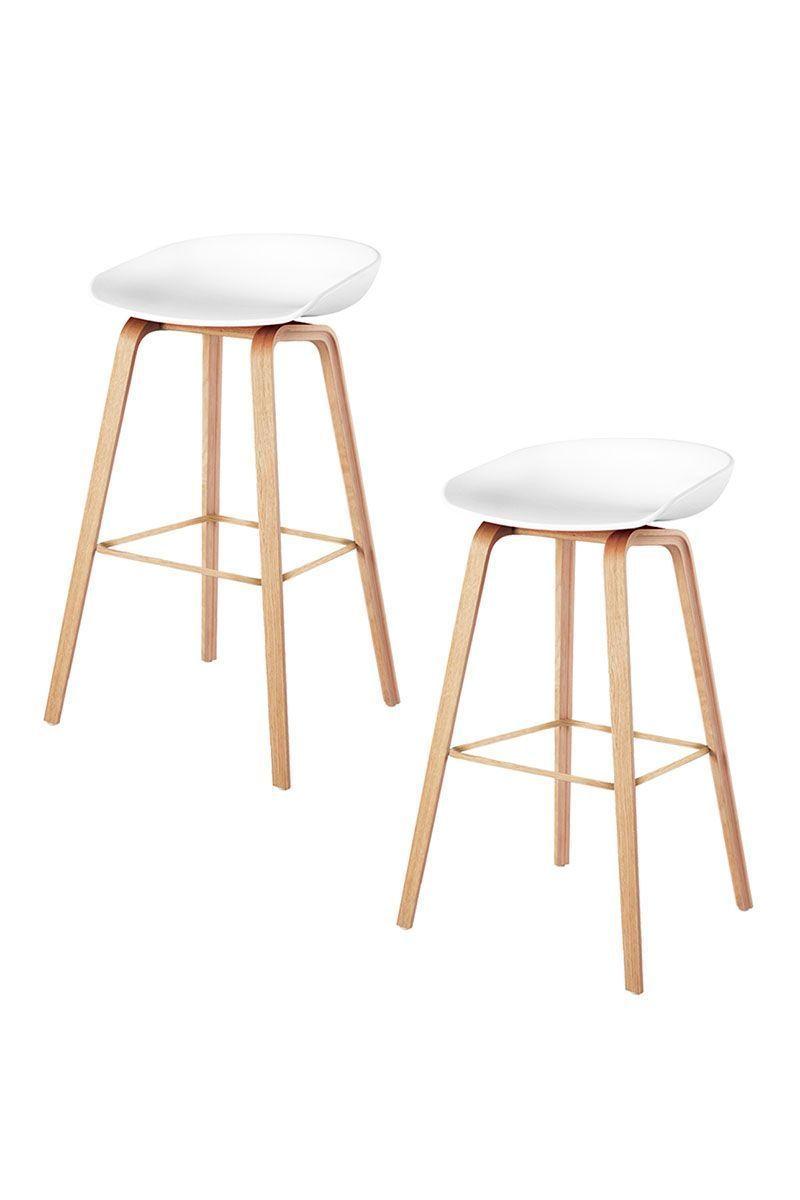 Pack 2 Pisos Bar Taburete Estilo Nórdico-0