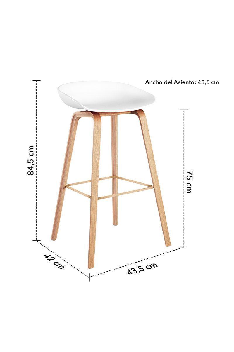 Pack 2 Pisos Bar Taburete Estilo Nórdico-2