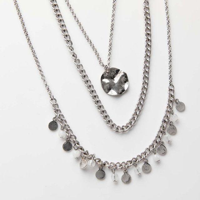 Collar Corto Plateado Lucía Humana-0