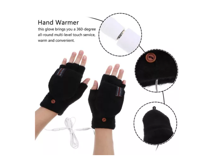 Guantes Calefactores Con Conexion Usb Calentador De Manos-3