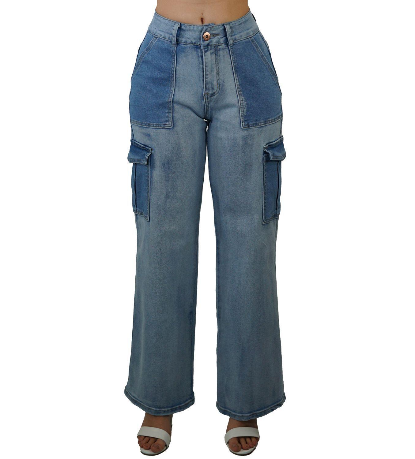 Jeans cargo t.a. bicolor-0