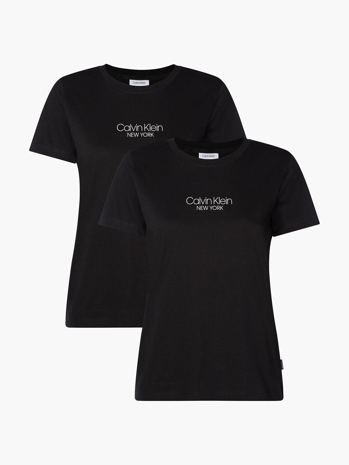 Pack 2 Poleras Slim Fit Negro Calvin Klein-0