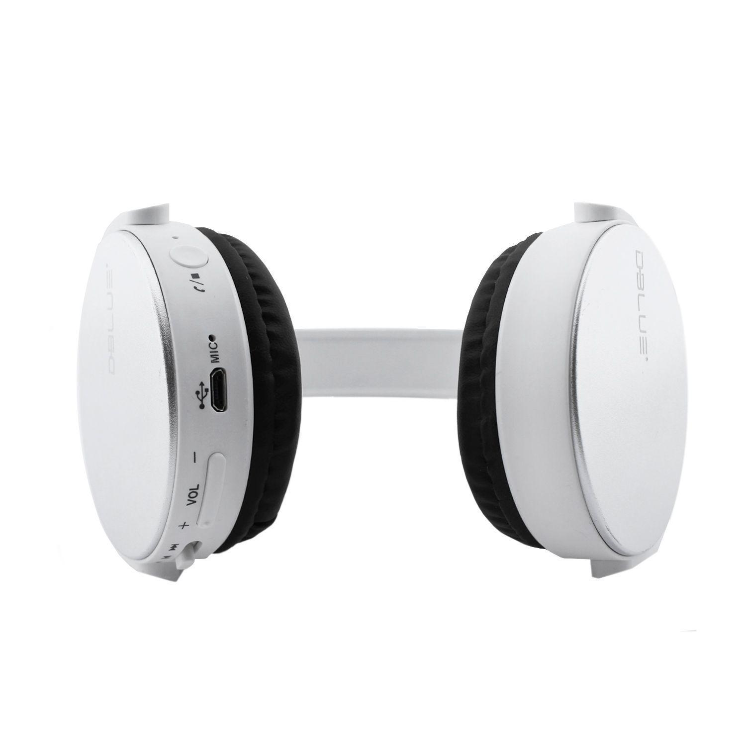 Audífono Bluetooth Stereo Extra Bass Blanco Dblue-2