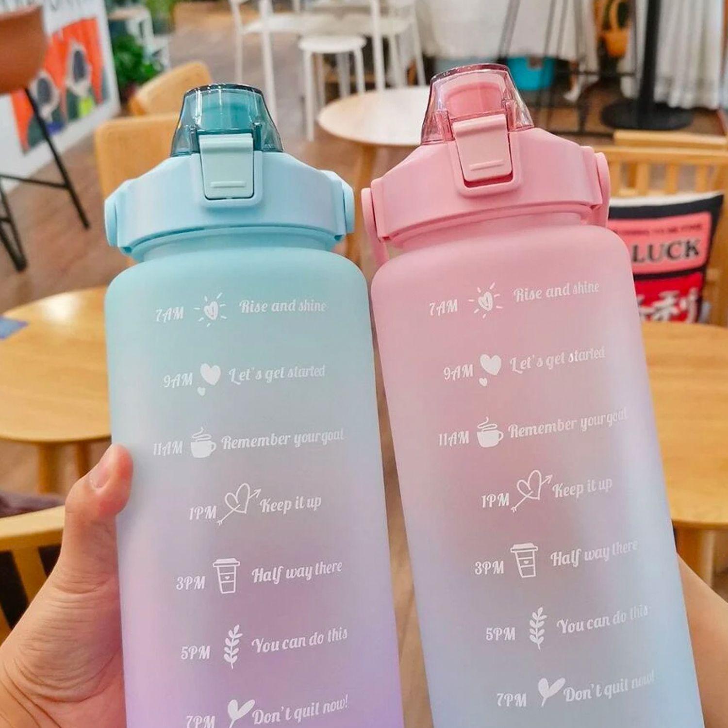 Botella de Agua Motivacional 2 Litros + Botella Refill-6