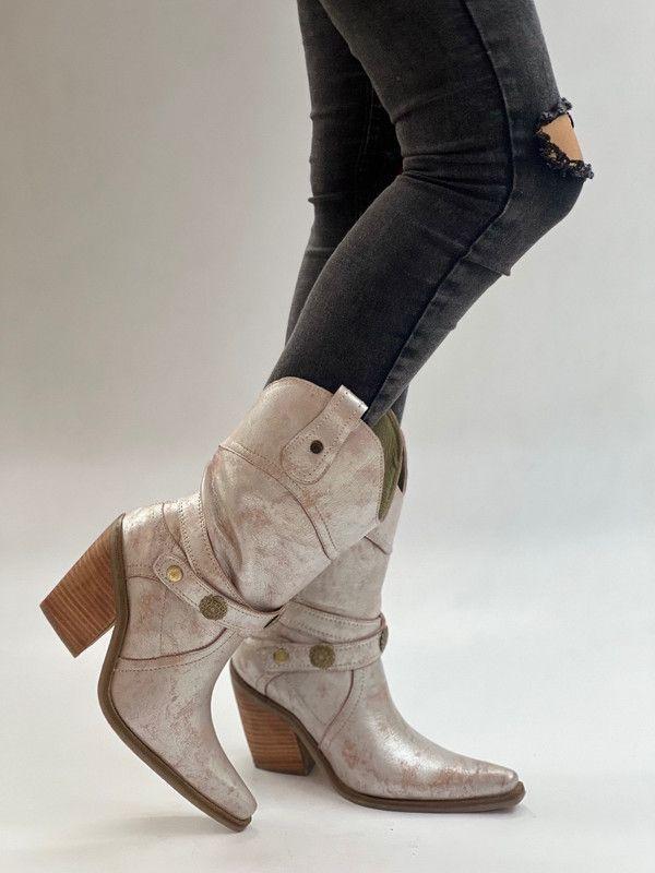 Bota Letty hueso-aluminio Exotica-0