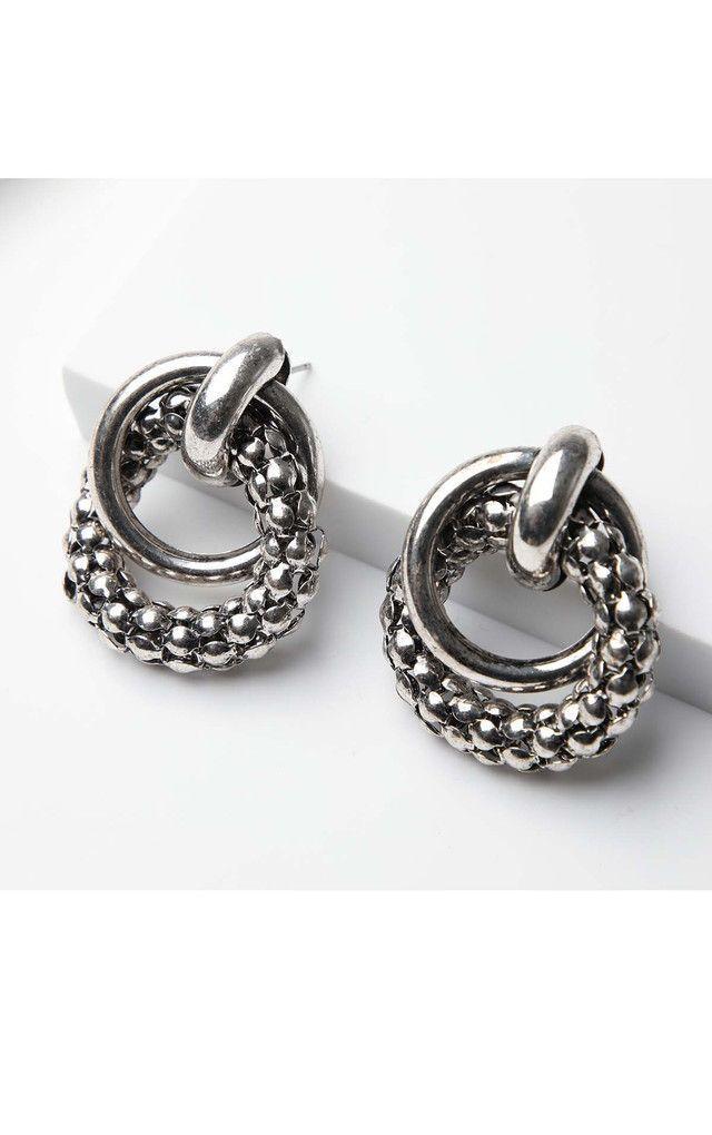 Aros Medianos Plateado Rock Humana-0