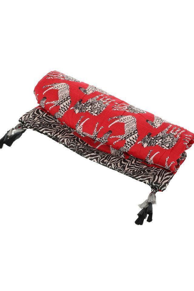 Toalla Pareo Reversible Roja Zebra Humana-0