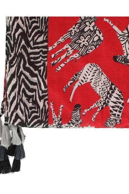 Toalla Pareo Reversible Roja Zebra Humana-1