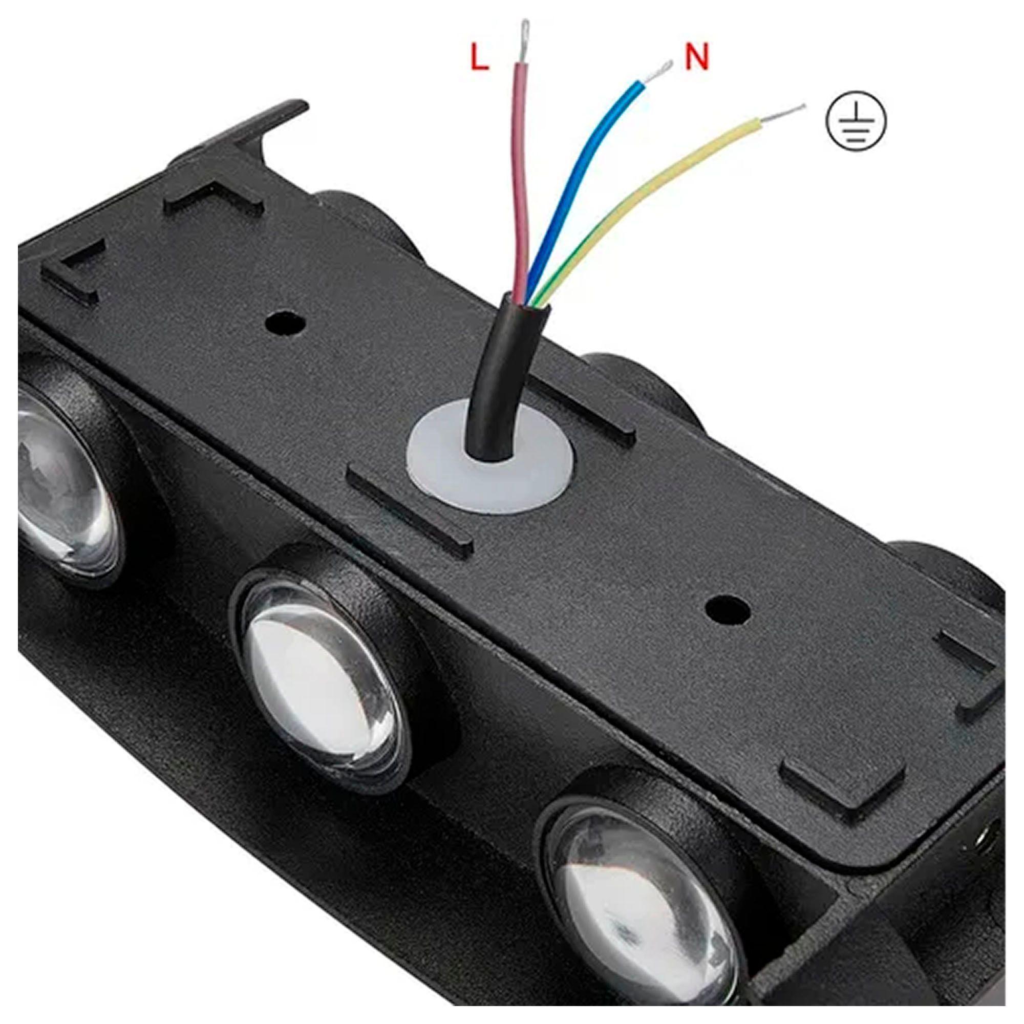 Luz Led Foco Aplique Pared 6 Leds Luz cálida Exterior-3