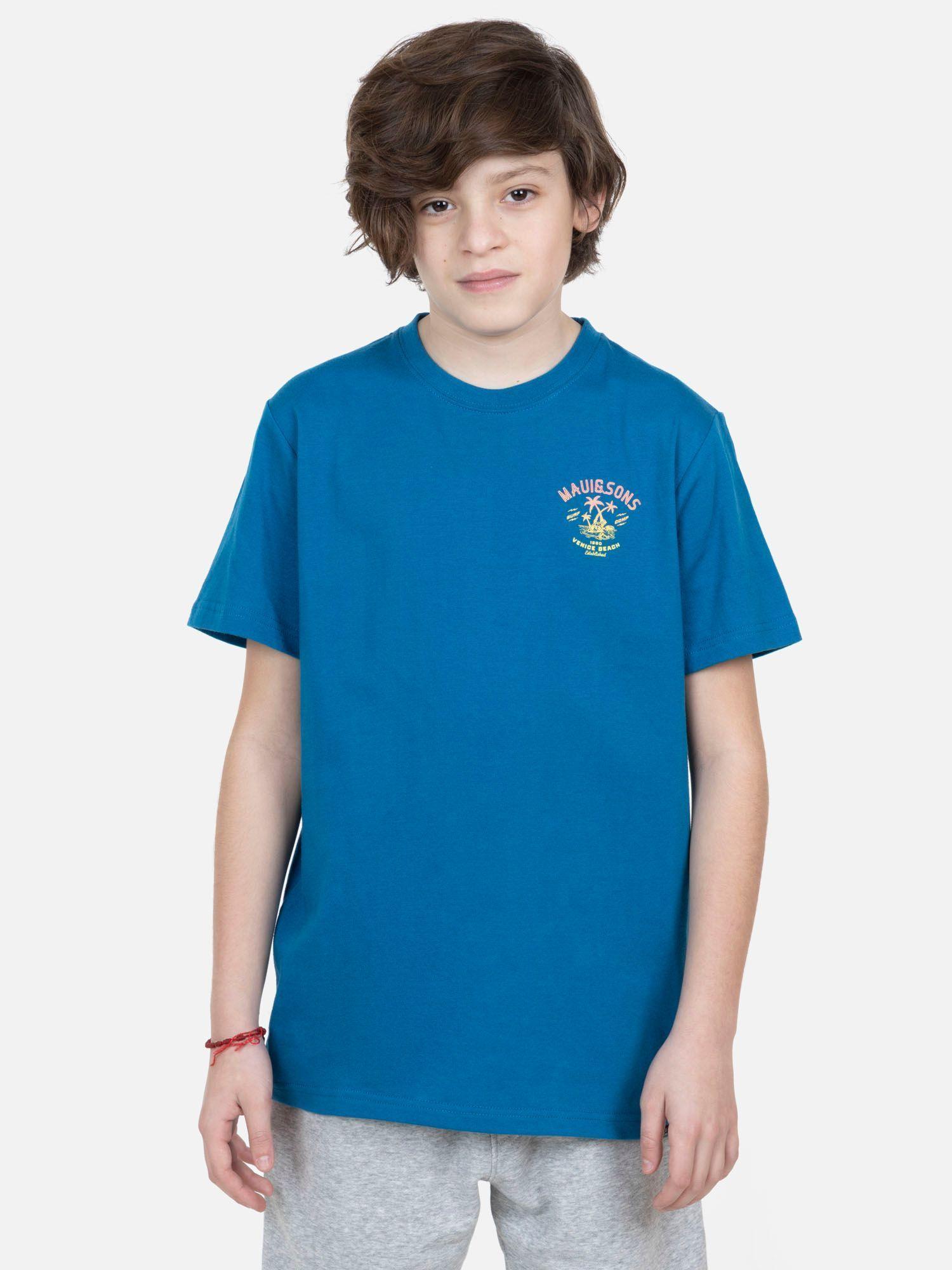 Polera M/C Juvenil Turquesa 5P466-MV22 Maui And Sons-0