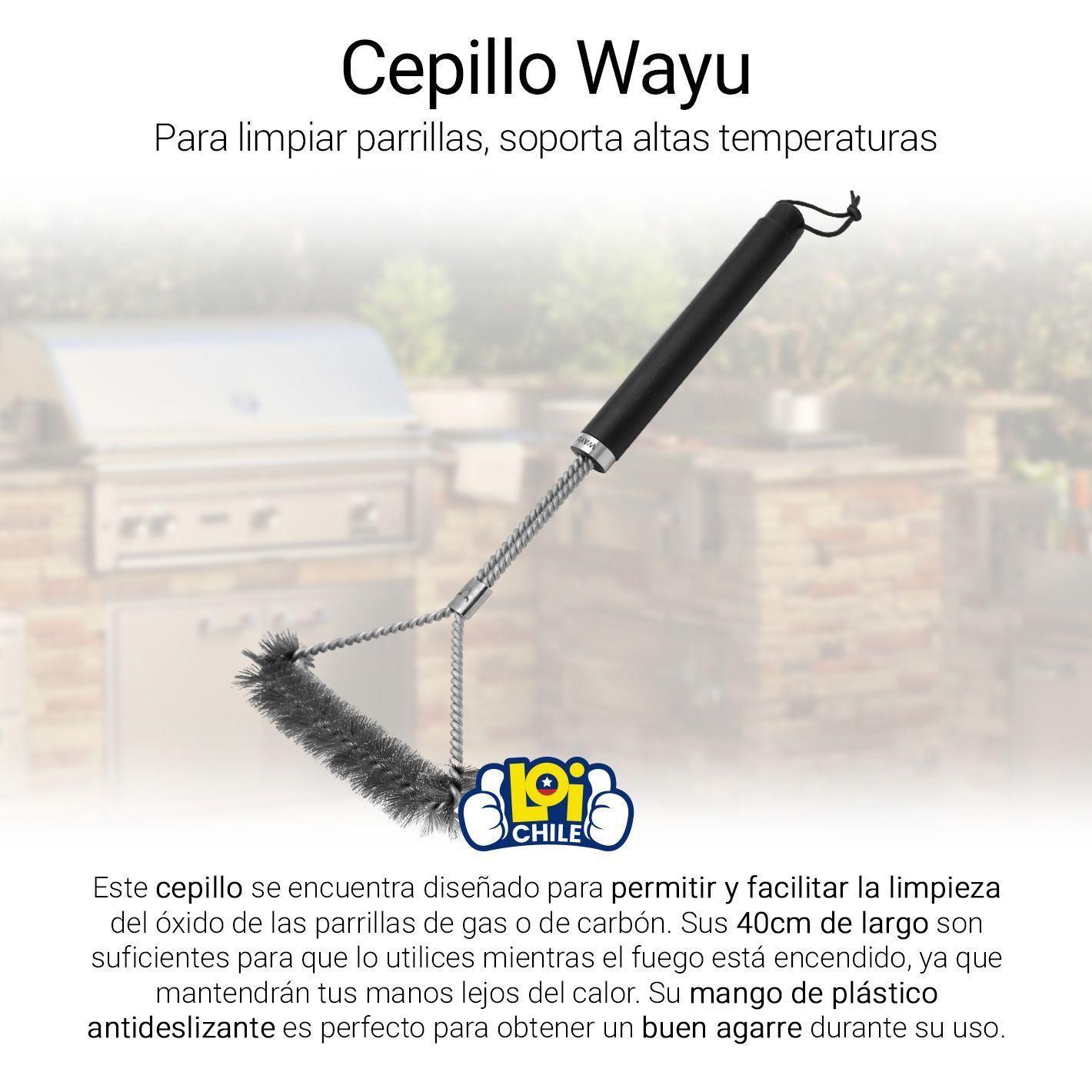 Cepillo Limpia Parrilla Wayu 40cm Quita Oxido-3