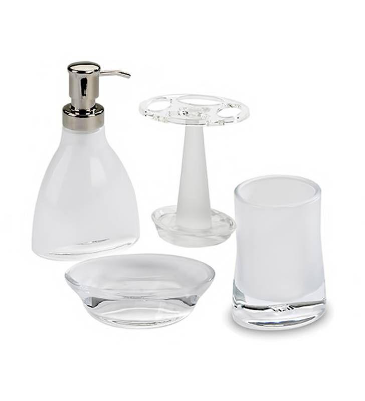 Set Baño 4 Piezas Vapor Clear -0