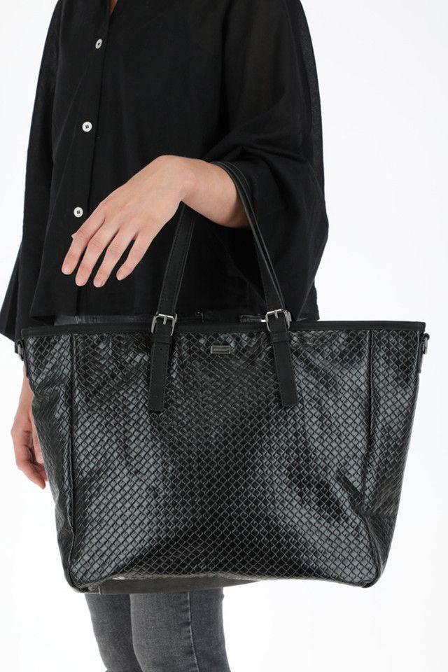 Cartera Hombro Entrelazada Negro Humana-3