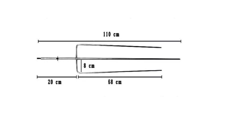 spiedo acero inoxidable 15 kg + tridente-2