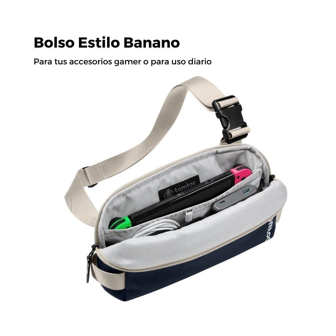 Tomtoc Bolso Sling Minimalista Urban para NS/Ipad 8" - Azul-2