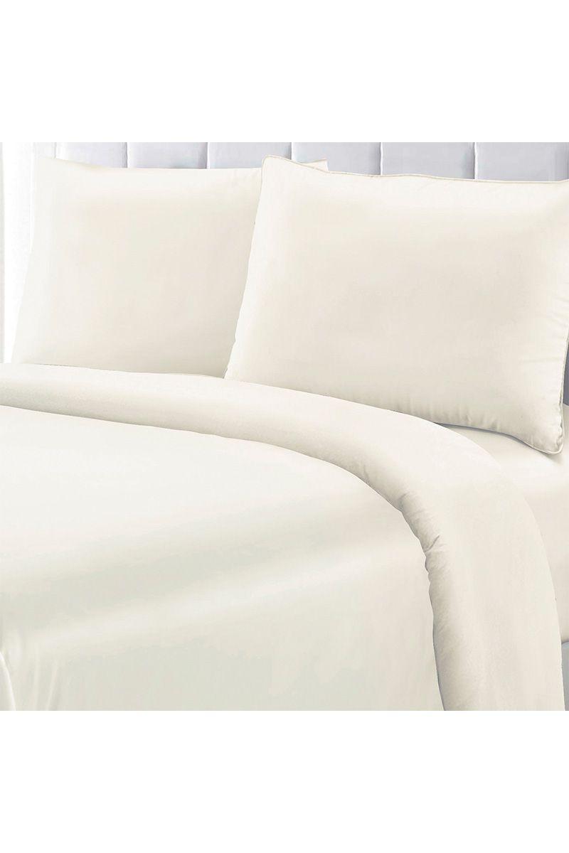 Juego de Sábanas de Microfibra 2 Plazas Marfil-0