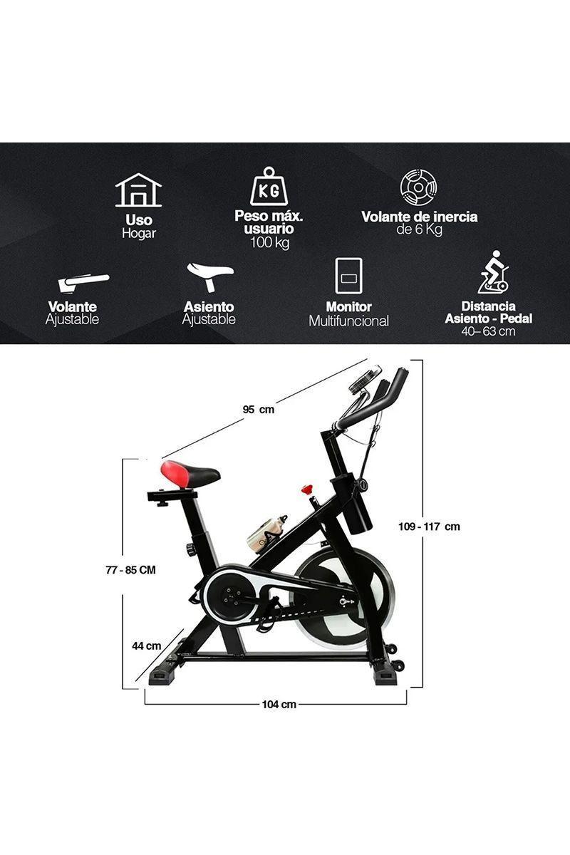 Pack Trotadora ProCS6069 + Spinning Fitness Sport Negro-2