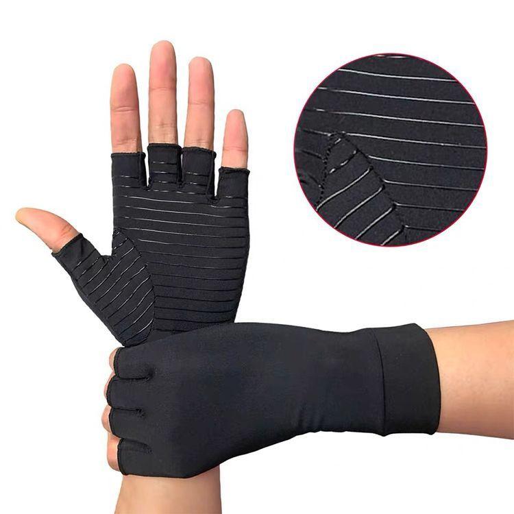 Pack 2 Guantes Fibra De Cobre Artritis Tendinitis Compresión-4