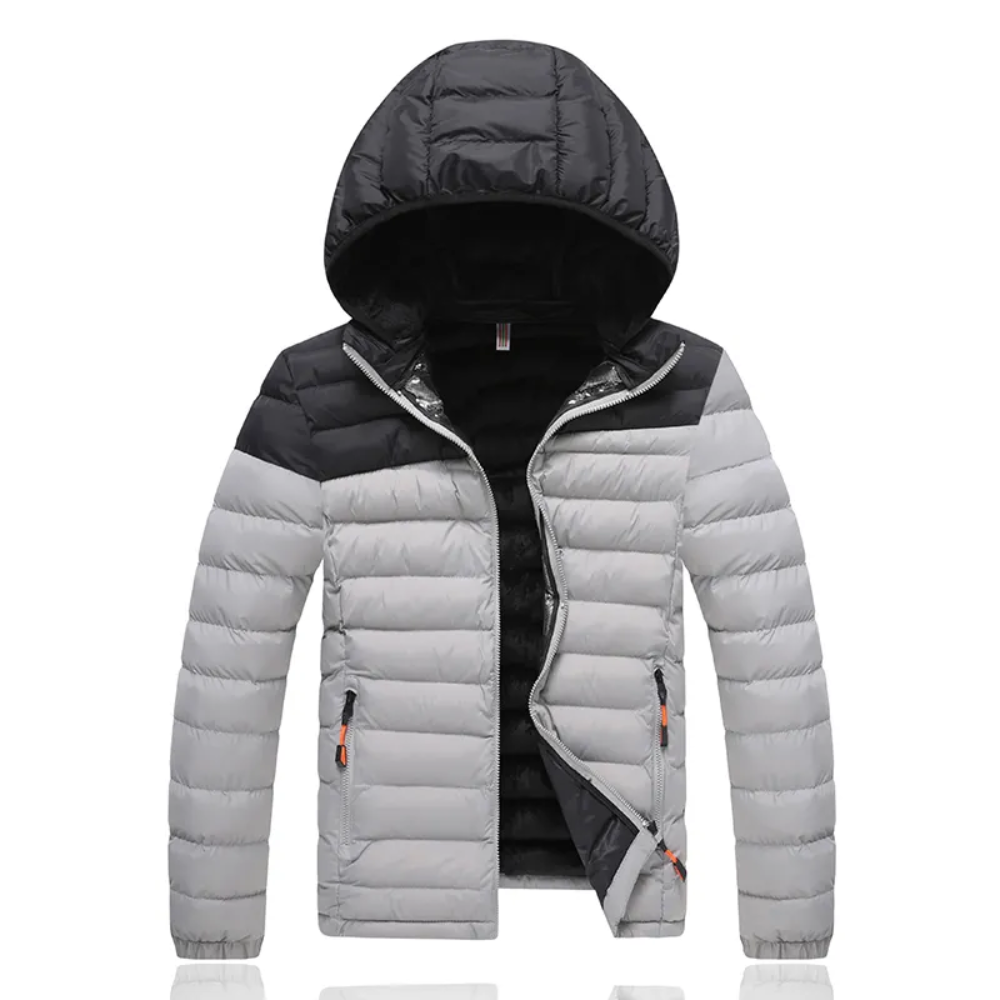 Parka Hombre Termica Impermeable Chaqueta Superior Perla -0