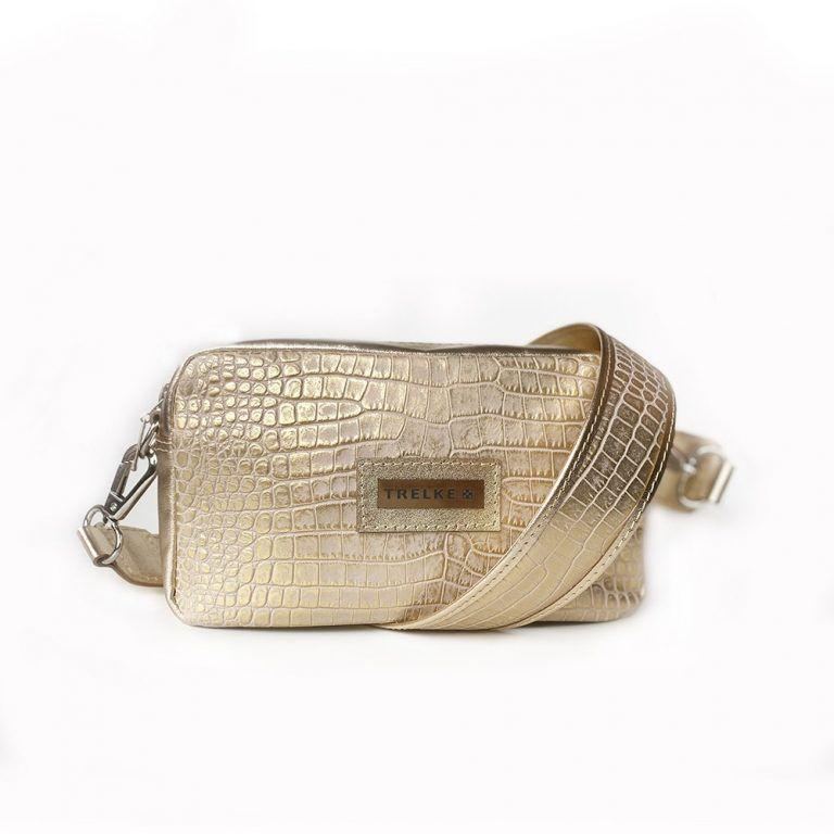 BANDOLERA CUERO DORADA-0